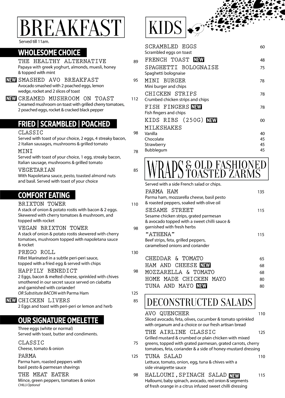 Happily Ever Laughter_Restaurant_Menu_Breakfast-Wraps-Kids-Salads